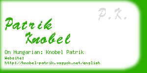 patrik knobel business card